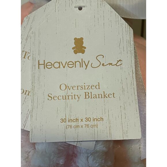 Heavenly Sent Kitty Cat Oversized Lovey Baby Security Blanket Pink Plush 30x30 - Picture 6 of 8